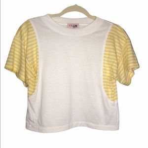 1980’s White with yellow striped arms/sides